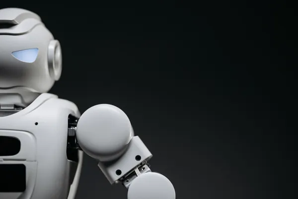 A mean and unfriendly looking AI robot