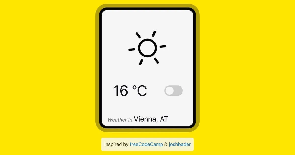 Screenshot of my FCC Local Weather App Project