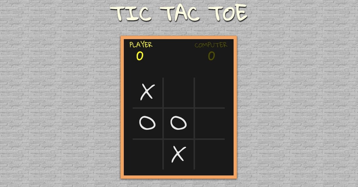 Screenshot of my Tic Tac Toe game